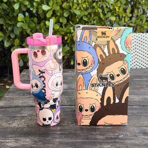 Stanley Labubu Pink 40oz Metal Tumbler with Box - Used READ